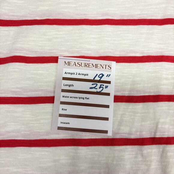 Old Navy red/white striped long-sleeve tee boatneck Women’s M nautical - Picture 7 of 7